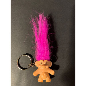Troll Doll Keychain Pink One Size